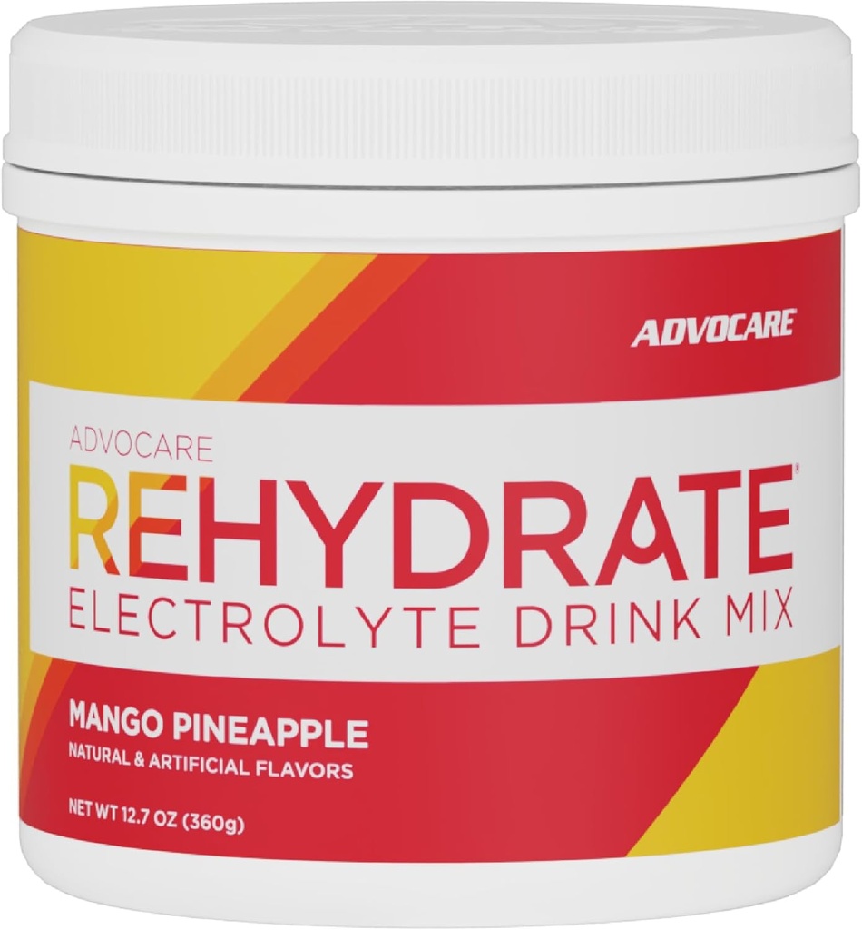 AdvoCare Rehidrat - Elektrolyte Drink Mix - Magnezyum, sodyum, Pyum & Kalsiyum - Antioksi ve Amino asit Forized - Supports Hydration & Recovery - Mango Pinele, 12.7 ozz