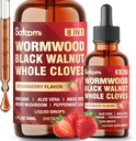 Satoomi 8in1 Wormwood Liquid Drops with Black Walnut, Whole Cloves ve 5 More - 60 ml 60 Days Supply