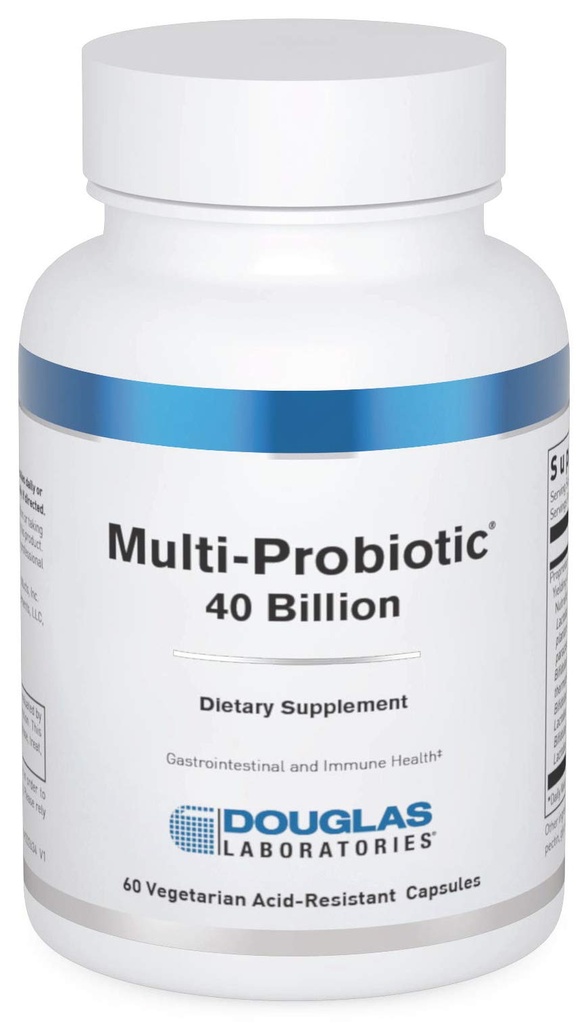 Douglas Laboratories Multi-Probiyotik 40 Milyar | Probiyotikler ve Prebiyotikler Gut Microflora ve Immunity* | 60 Vegetarian Acid-Resistant Capsules