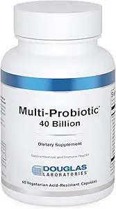 Douglas Laboratories Multi-Probiyotik 40 Milyar | Probiyotikler ve Prebiyotikler Gut Microflora ve Immunity* | 60 Vegetarian Acid-Resistant Capsules