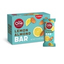 Adım One Foods Lemon Almond Bar, Kalp Sağlıklı Snack Plant Sterols, Omega 3's High Fiber Snack Gluten & Dairy Free, Vegan, Zero sodyum, Granola Bars (12 Pack)