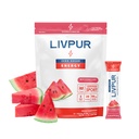 LIVPUR Energy Electrolyte Drink Mix Powder, 15 Sticks, Hydration Packets with Natural Caffeine, Amino Acids & Electrolytes, Sugar Free, Focus & Energy Support (Watermelon Flavor)