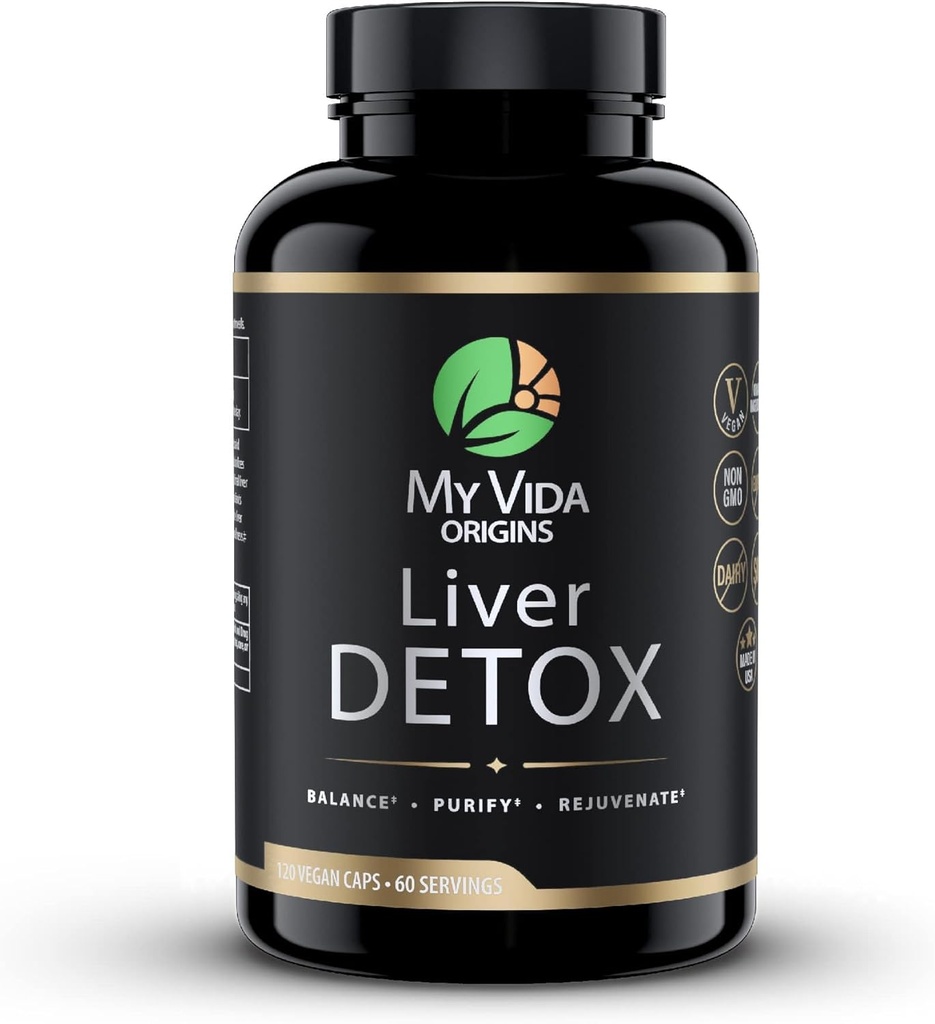 My Vida Origins Liver Detox with Organic Milk Thittle Organic Dandelion Extract and Choline with NAC – Liver Detox 120 Κάψουλες