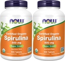 Şimdi Tamamlar, Organik Spirulina 500 mg ile Vitaminler, Mineraller ve GLA (Gamma-Linolenic Acid), 500 Tablet (Pazar 2)