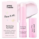 lütuf ve stella Under Eye Brightener Balm Stick - Seyahat Boyut Tuvaletleri - Dark Circles için Retinol & Caffeine Eye Cream, Puffiness, Wrinkles - Rest and Hydrate - Vegan Skincare (0.13oz / 3.5g)
