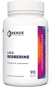 Renue By Science Berberine | 90 Berberine Supplement Capsules – 250 mg Berberine per Service | Bio available Formula for Grow Abxia | Non-GMO & Allergen Free | ABD'de Üretilen ABD