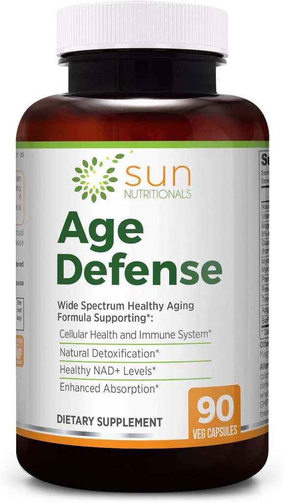 Sulforaphane öncüleriyle Yaş Savunması Glucoraphanin & Myrosinase, NAD+ with Apigenin, Niacin & TMG, Nrf2 & Sirtuin Aktivors Pterostilbene, Trans-Resveratrol, Vitamin K2, Magnezyum, 90 VCaps