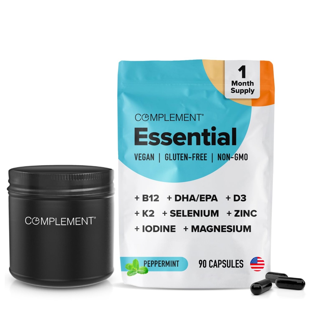 Women & Men- Omega 3 DHA+EPA, Vitamin B12, Vitamin D3 K2, çinko, Selenium, Magnezyum, Iodine Supplement- Immune Support- 90 Count, Jars