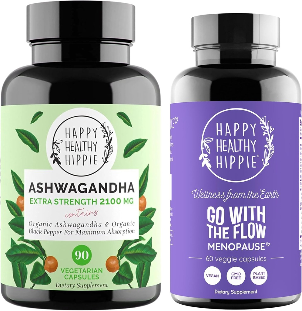 Happy Healthy Hippie Go with The Flow Menopause Support & Organic Ashwagandha
