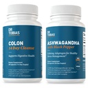 Dr. Tobias Colon 14 Day Cleanse and Ashwagandha Capsules, Kolon Cleanse Detox ve Calming Adaptogen, Supports Energy & Immune Health, Non-GMOMO
