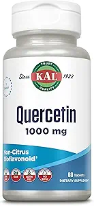 KAL Quercetin 1000mg συμπλήρωμα υποστήριξης του ανοσοποιητικού, Bioflavonoids για την ανοσολογική άμυνα και τη συνολική υποστήριξη της υγείας, Vegan, Χωρίς γλουτένη, μη GMO, 60 ημερών εγγύηση, 60 μερίδες, 60 δισκία
