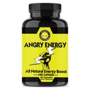 Angry Energy Caffeine Capsules by Angry Supplements, All Natural Non-GMO Energy Booster, Increase Stamina & Focus, Mind & Body Health (1-Bottle)