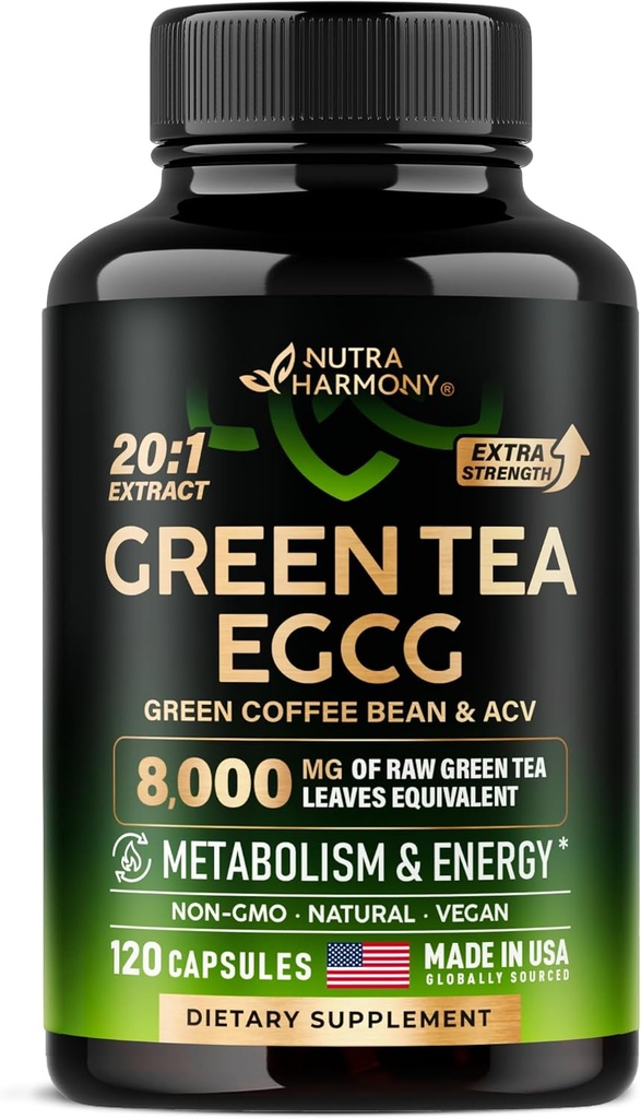 NUTRAHARMONY Green Tea Extract Capsules - 120 Capsules