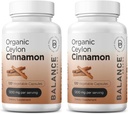 Balancebreens Certified Organic Ceylon Cinnamon 1200mg συμπλήρωμα - 120 κάψουλες Veg - Καρδιά, εγκέφαλος και κοινή λειτουργία Υποστήριξη - Δεν χάπια πλήρωσης (πακέτο του 2)