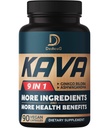 DEDICAD Kava Kava Capsules - 3 Month Supply - 9 Herbs with Ginkgo Biloba, Ashwagandha Root, Andean Cocoa, Graviola Leaf, Chamomile, Valerian, Lemon Balm & Skullcap - Support Mood & Immune - 90 Pills