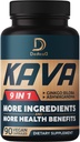Kava Capsules - 3 Ay Supply - 9 Herbs with Ginkgo Biloba, Ashwagandha Root, Andean Cocoa, Graviola Leaf, Chamomile, Valerian, Lemon Balm & Skullcap - Support Mood & Immune - 90 Pills