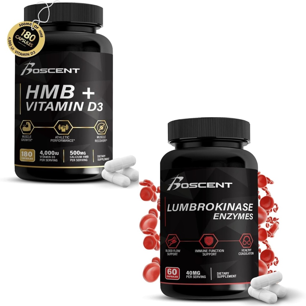 HMB & Lumbrokinase Kas & Digestive Enzyme Combo