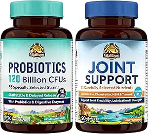 Vitalitown Probiotic + Glucosamine Chondroitin MSM Bundle (Pack of 2) 