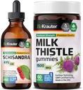 BIO KRAUTER Βάμμα Schisandra 4 Fl. Oz. & Γαϊδουράγκαθο γάλακτος 60 Gummies