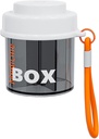 Pill columns,Portable Supplement Organizer Şişe with Anti-Mixing and WideOpens Design for Travel (Orange)