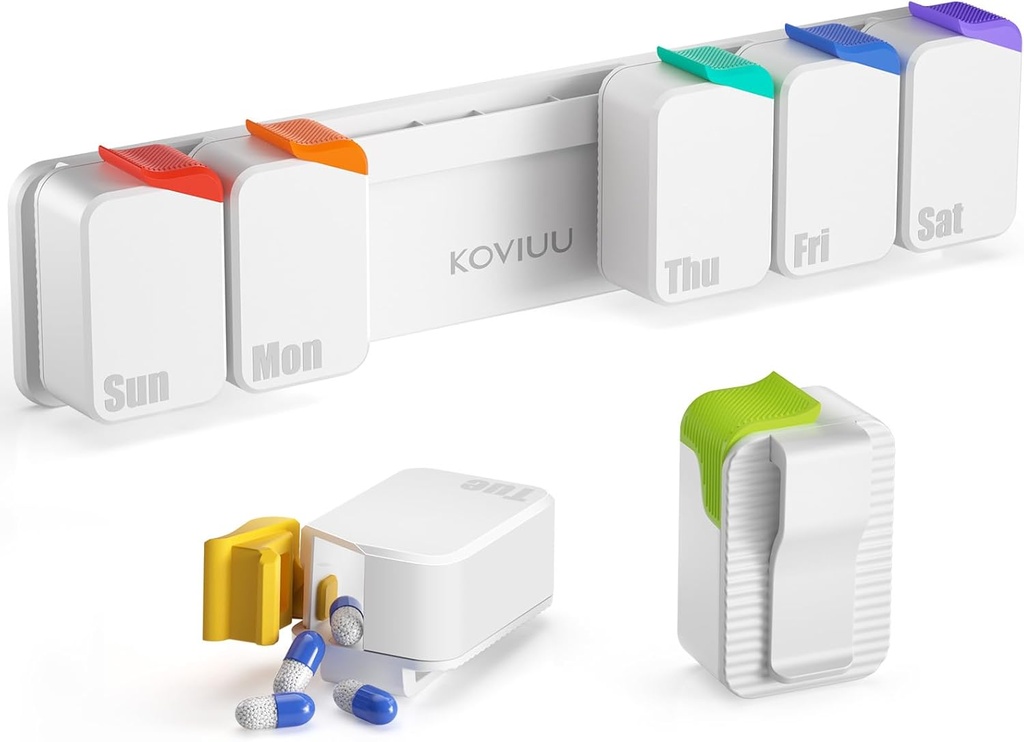 Haftalık Pill Organizer, Ekstra Büyük Pill Box, Emekli Günlük Pill Vakası, Günlük Pill Konteyner 7 Günlük Sular, Stabilatif Tıp Derecesi Yaşlılar, Arthrtic Hastalar, Çocuklar