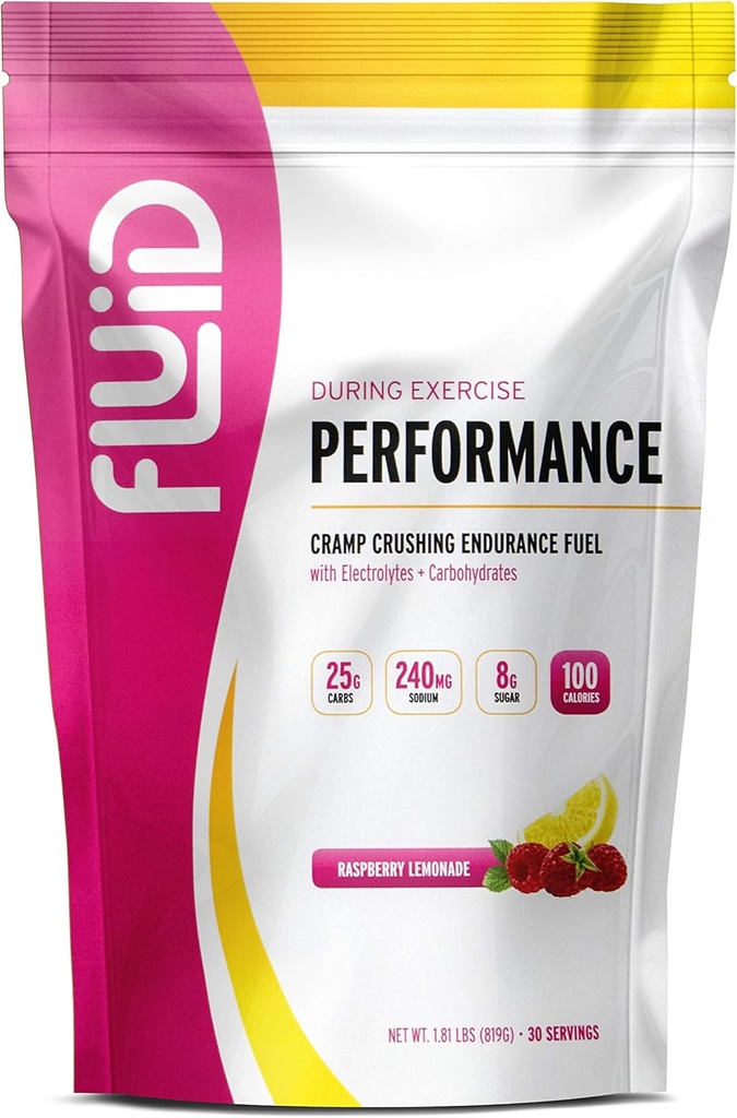 Akışkan Performansı - Low Sugar Endurance Fuel Sports Drink Mix with Electrolytes, All Natural Materialss, Gluten-Free for Before or During Egzersiz (Raspberry Lemonade, 30 Hizmet)