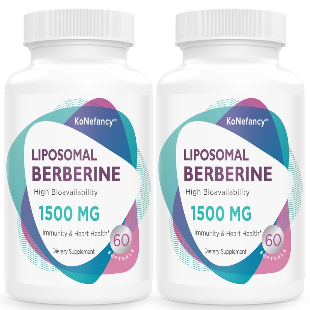 Liposomal Berberine Supplement 1500mg - Third Party Tested, High Bioavailability Berberine HCL Κάψουλες για γυναίκες και άνδρες, AMPK Activator για καρδιοαγγειακή υγεία, χωρίς ζάχαρη, μη GMO,120 Softgels