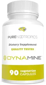 Saf Nootropics - Dynamine (Methylliberine: 1,7,9-tetratiluric Acid) 100 mg Capsules (90) | Artan Enerji, Focus & Alertness | In House & Rigorous 3rd Party Test