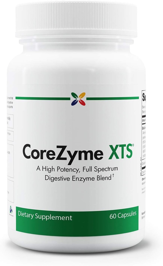 Aging Now - CoreZyme XTS - Full Spectrum Digestive Enzymes - Immune Support, Sağlıklı Digestion, Nausea, Bloating & Gas Relief - Lactase, Protease, Amylase, Ox Bile Ekstraksiyon - 60 Caps