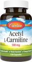Carlson Labs Acetyl L-Carnitine, 500 mg, 120 Capsules