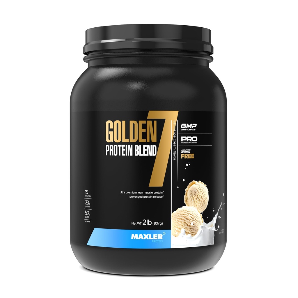 Maxler Golden 7 πρωτεΐνη Blend - σκόνη πρωτεΐνης για μυϊκή αύξηση & ανάκτηση - σκόνη πρωτεΐνης βανίλια 2 lb