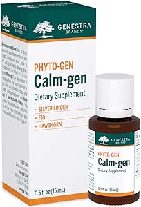Genestra Brands Calm-gen | Silver Linden, Fig ve Hawthorn Herbal Supplement | 0,5 fl. oz.