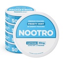 Nootro Caffeine Nootropic Pouches (Frosty Mint) - Energy Pouches with 50mg Caffeine, 50mg Alpha GPC, 50mg L-Theanine with No Sugar and no Calories - 20 Pouches Per Can - 5 Pack