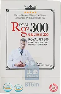 Premium RG3 300 Korean Red Ginseng Powder - Ενισχυμένο Ginsenosides (50mg Rg3/Sachet), Κατασκευασμένο στην Κορέα, 10 φακελάκια
