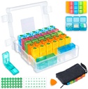 Aylık Pill Organizer 3 Times, 31 günlük Moistureproof Box ile bir gün, Haftalık Pill Bag, Pill XS, Styles, Plastik Açılış Kolay Kullanım için Alınır, Günlük İlaç Yönetimi (Beyaz)