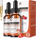 Magnesium Glycinate Liquid Drops,1000 mg Liquid Magnesium Supplement with Bromelain, Vitamin B6 C D, High Absorption Magnesium Complex for Night, Muscle & Energy Support, 2 Fl Oz (Pack of 2)