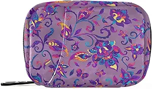 Paisley Watercolor Floral Pill Box 7 Day Pill Τσάντα Τσάντα Ταξιδιού Χάπια Organizer με Zipper Φορητή Εβδομαδιαία περίπτωση Συμπαγές μέγεθος για τον κάτοχο συμπλήρωμα βιταμίνης