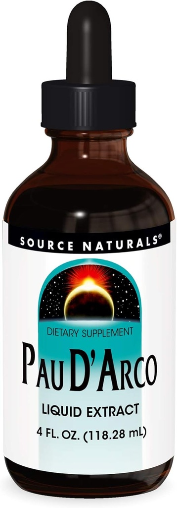Source Naturals PAU D'Arco Liquid Extract, Resriotory Function Υποστήριξης και Υγιής Φλεγμονώδης Ανταπόκριση του Σώματος * 