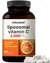 NatureBell Liposomal Vitamin C 2,000 mg Per Servis, 240 Capsules | High Abhidrasyon Fat-plastik Vitaminler - Collagen Branson – Non-GMOMO