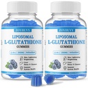 2 Pack Liposomal Glutathione Gummies 2000mg, High Absorption Glutathione Supplement with NAC, Vitamin C, Milk Thistle for Skin Health, Liver Detox & Immune, Vegan, Sugar Free, Blueberry Flavor, 120 Ct