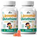 Liposomal Glutathione Gummies for Kids - Vitamin C Supplement for Healthy Immune Support Antioxidants & Detox - Sugar Free Vegan Non GMO
