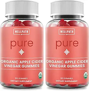 WellPath Pure ACV Gummies (2 Pack) - Apple Cider Vinegar ile Anne - USD Gut Health | Vegan, Non-GMO, 120 Ct