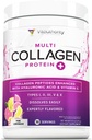 Kadınlar için Multi Collagen Hydro Toz - Hydrolyzed Flavored Collagen Toz for Women with Tip I II III V & X Vitamin C & Hyaluronic Acid for Hair Skin and Nails (Pink Lemonade) - 30 Servisler