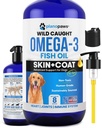 Omega 3 Köpekler için Balık Yağı - Salmon Oil'den Daha İyi - Köpek Balık Yağı Ölmüş Shedding & Itching - Ortaklar, Beyin ve Kalp Sağlığı - Cilt ve Öner - Sıvı Balık Yağı