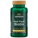 Swanson Real Food Biotin Vitamin B-7 Saç Skin Nail Metabolism Health from Organic Hummingbird Tree Extract Vegan Gluten-Free Non-GMO B7 5000 mcg 90 Veggie Capsules (Caps)