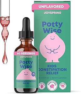 JoySpring Potty Wise – Çocuklar için Korkunç Destek – Senna & Elderberry ile Sağlıklı Digestion – Vegan, Gluten-Free, Sugar-Free (2 fl oz) 60 Hizmetler