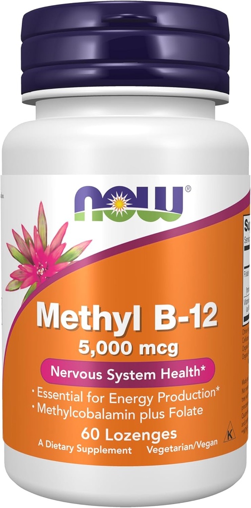 Şimdi Gıdalar Tamamlıyor, Methylcobalamin) 5.000 mcg, Nervous System Health*, 60 Lozenges