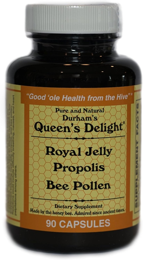 Durham Queen's Delight (Βασιλικό Jelly 1000mg, Propolis 600mg, Beepollen 1500mg) σε 3 ημερήσιες κάψουλες