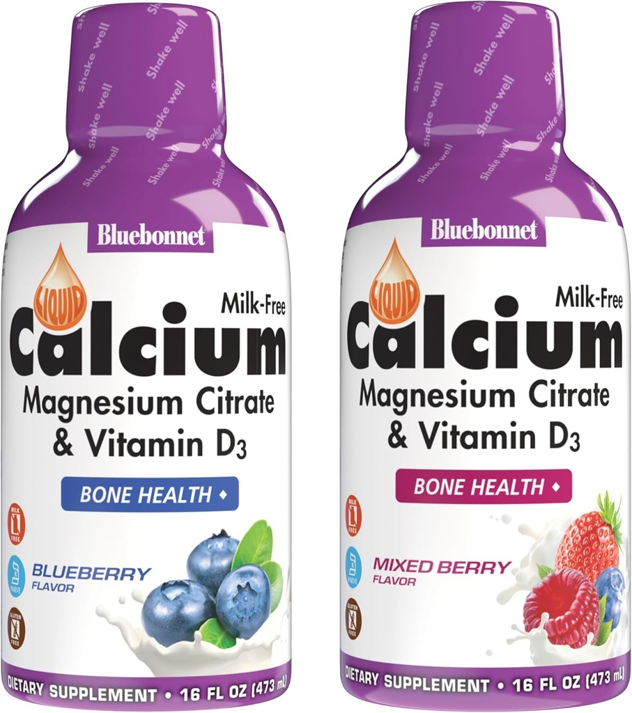 BlueBonnet Beslenme Tasdilo Citrate, D3, Bone Health, Gluten Free, Soy Free, Milk Free, Kosher, Blueberry ve Karma Berry Combo