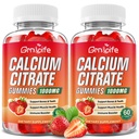 2 Packuba Citrate Gummies, Sugar Freeuba Citrate 1000 mg for Muscle Health, Abhidrolik Supplements for Yetişkinler & Kids, Strawberry, 120 Count